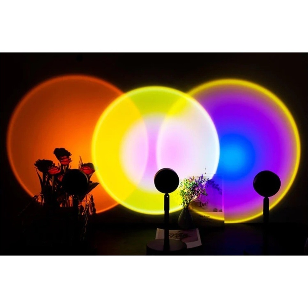 Room 2 Room Multi-Color‎ Changing Sunset Lamp 15+ Colors 4 Light Effects Remote